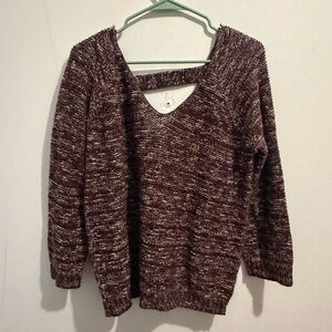 Susina V-Neck Sweater in Rich Burgundy